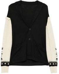 Yohji Yamamoto - Wool-Interlock Snow-Pattern Cardigan - Lyst
