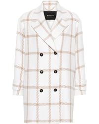 Kiton - Check-pattern Cashmere Double-breasted Coat - Lyst
