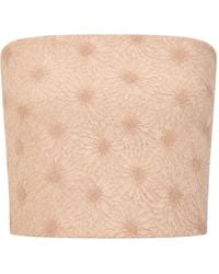 Max Mara - Top Bustier Palabra De Honor Con Encaje Floral - Lyst