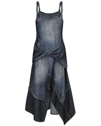Feng Chen Wang - Robe À Design Superposé Et Dfétail Torsadé - Lyst