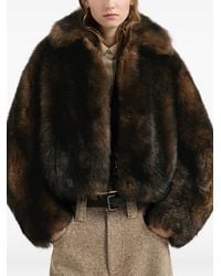 Brunello Cucinelli - Soft Shearling Outerwear Jacket With Shiny Zipper Pull - Lyst