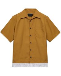 Prada Denim Bowling Shirt in Blue for Men | Lyst