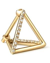 Shihara - Diamond Triangle Earring 10 (02) - Lyst