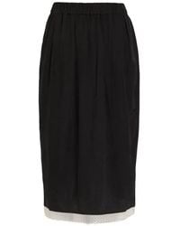 Maria McManus - Lace-Trim Midi Skirt - Lyst