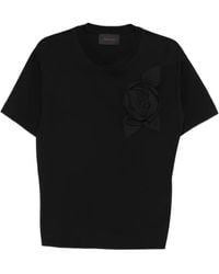 Simone Rocha - Flower-Appliqué T-Shirt - Lyst