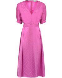 Bally - Tie-Waist V-Neck Midi Dress - Lyst