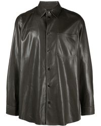 Nanushka - Long-sleeve Faux-leather Shirt - Lyst