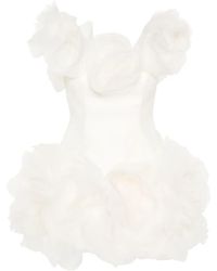 Ana Radu - Abito Corto Con Applicazione A Fiori - Lyst
