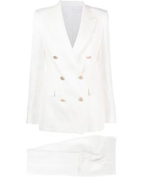 Tagliatore Doppelreihiger Anzug - Weiß