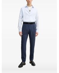 Paul & Shark - Striped Linen Shirt - Lyst