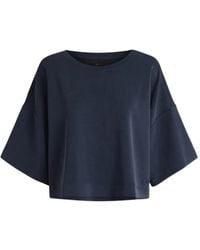 BOSS - Logo-Embroidered Cropped T-Shirt - Lyst