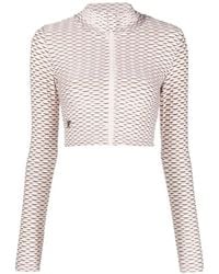 Tessitura Body Couture - 3D-Textured Cropped Performance Top - Lyst