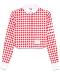 Thom Browne - 4 Bar Stripes Hemd Mit Vichy-Karo - Lyst
