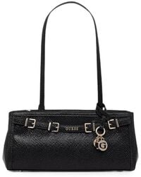 Guess - Snakeskin-Effect Buckled Tote Bag - Lyst