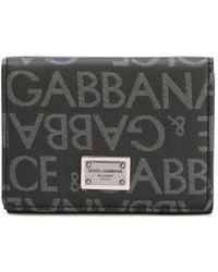 Dolce & Gabbana - Jacquard-Portemonnaie mit Logo-Schild - Lyst