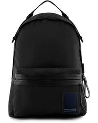 Armani Exchange - Logo-print Canvas Backpack - Lyst
