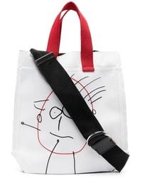 Plan C - Graphic-Print Waved Tote Bag - Lyst