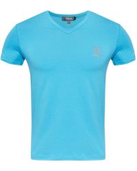 Versace - T-Shirt Con Scollo A V E Ogo - Lyst