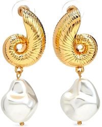Kenneth Jay Lane - Seashell Pearl Earrings - Lyst