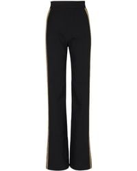 Balmain - Embroidered Wide Leg Pants - Lyst