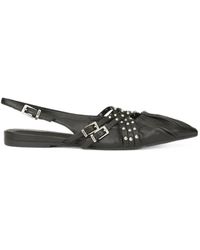 Ash - Bianca Studded Leather Ballet Flats - Lyst