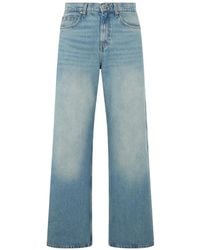 Roberto Cavalli - Monogram-Embroidered Straight-Leg Jeans - Lyst