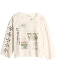 SAITOS - Graphic-Print Long-Sleeve T-Shirt - Lyst