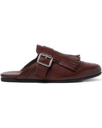 SCAROSSO - Gemma Fringed Mules - Lyst