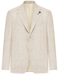 Lardini - Check Tailored Blazer - Lyst