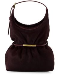 Balmain - Mini Sphynx Hair-On Leather Shoulder Bag - Lyst