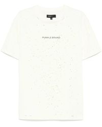 Purple Brand - Ripped T-Shirt - Lyst