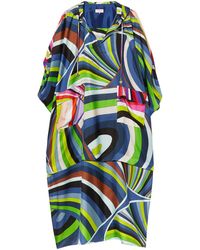 Emilio Pucci - Iride-print Silk Kaftan Dress - Lyst