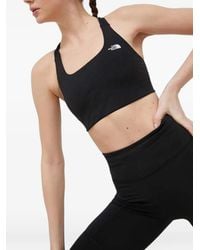 The North Face - Logo-Print Racerback Sports Bra - Lyst