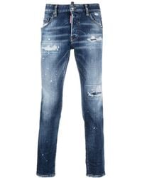 DSquared² - Distressed skinny jeans - Lyst