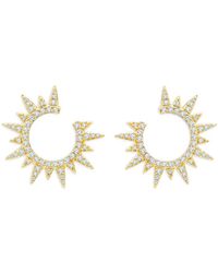 Graziela - 18K Starburst Diamond Earrings - Lyst