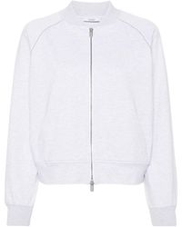 Peserico - Bead-embellished Zip-up Sweatshirt - Lyst