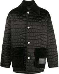 Versace - Logo-Patch Coat - Lyst