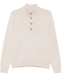 Gran Sasso - Button-Up High-Neck Sweater - Lyst