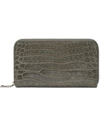 Kwanpen - Portefeuille Zippé À Effet Peau De Crocodile - Lyst