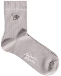 Maison Kitsuné - Baby Fox Ribbed Socks - Lyst