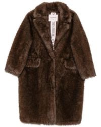 VALENTINI 1972 - Faux-Fur Notched-Lapels Coat - Lyst
