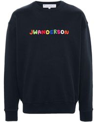 JW Anderson - Logo-Embroidered Cotton Sweatshirt - Lyst