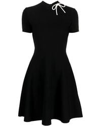 Valentino Garavani - Bow-Embellished Knit Minidress - Lyst