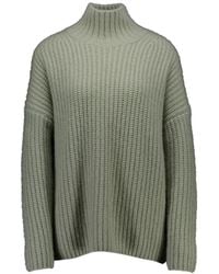 Allude - Pull Côtelé À Col Montant - Lyst
