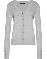 Guess - Knitted V-Neck Cardigan - Lyst