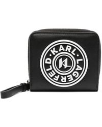 Karl Lagerfeld - Portafoglio con logo goffrato - Lyst