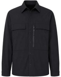 Moncler - Camisa Con Parche Del Logo Y Bolsillo Con Cremallera - Lyst