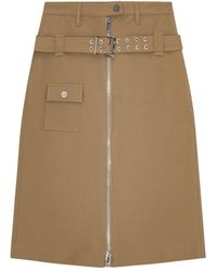 Ganni - Jupe Mi-Longue À Taille Ceinturée - Lyst