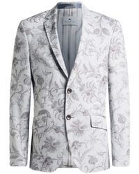 Etro - Chaqueta Con Botones Y Ribete Floral - Lyst