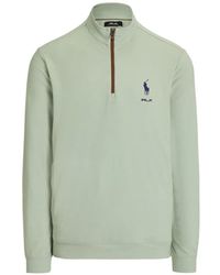 Ralph Lauren - Logo-Embroidered Quarter-Zip Sweater - Lyst